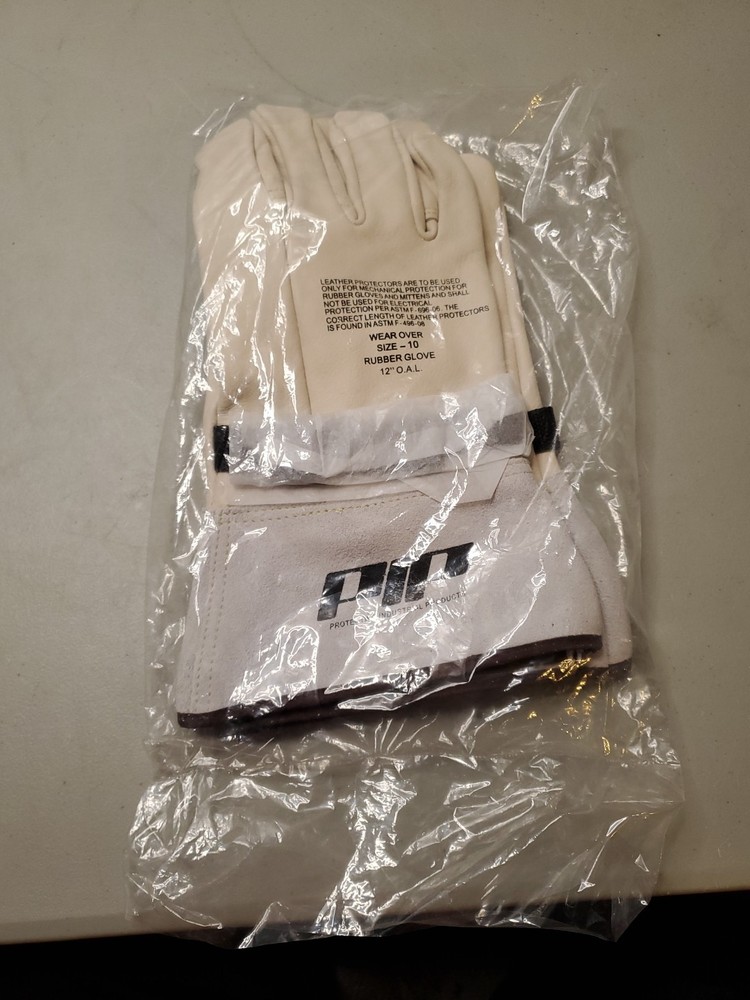 PIP Protective Industrial Products Leather Protector Wear Over Rubber Glove Sz10
