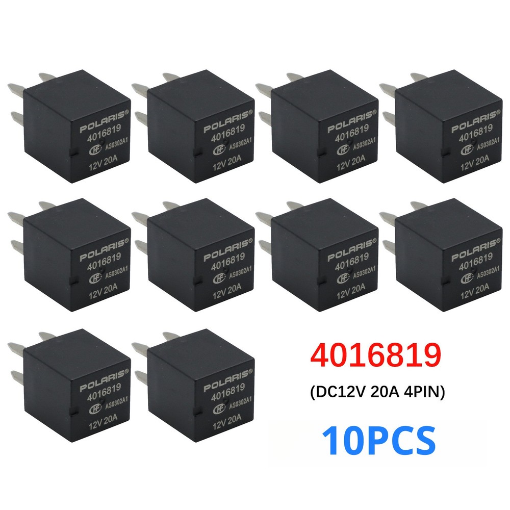 10PC For POLARIS 4016819 General Purpose Power Relay Coil Voltage 12VDC 20A 4Pin