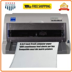3-Ply Carbonless Continuous Form Paper 9.5 x 11 Inch Dot Matrix 333 Sets