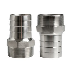 2″ to 2″ NPT Male Hose Barb Connectors 2Pcs for Gas Air Water Pipes