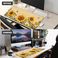 ainori Sunflower and Bee Gaming Mouse Pad – 12×31.5in 12×31.5in,