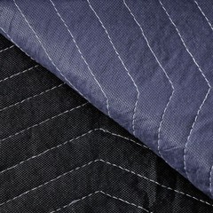48 Moving Blankets 80″x72″ Protective Shipping Packing Pads Furniture Blue/Black