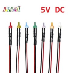 2mm 5V Flat Top Pre-Wired Red Yellow Blue Green White Orange Warm white Leds