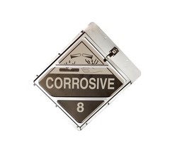 Road Superior Truck Parts Pair of White Aluminum DOT Tagboard Placard Holders