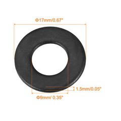 50pcs 5/16-Inch Flat Washer Alloy Steel Black Oxide Finish