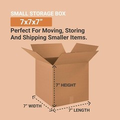 7 x 7 x 7 Shipping Boxes Moving Boxes Corrugated Kraft 50/Bundle 50/Pack