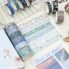 14 Rolls Sakura Washi Tape Set Flowers Arts Adhesive Tapes Cherry Blossom Dec…