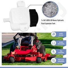 067-8090-00 Mower Hydraulic Fluid Expansion Tank 350ML Replacement for White