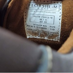Florsheim Gridley Work FS2600 Safety Toe Oxford Mens 11D Brown Leather ASTM
