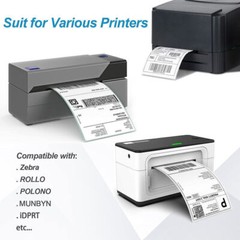 500x Fanfold Direct Thermal Shipping Labels for Zebra & Rollo Printers 4″ x 6″