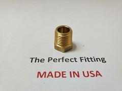 Lot of 25 Pcs. Brass Hex Reducing Bushing 1/4″ Male NPT x 1/8″ Female NPT