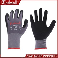 Findmall 12 Pairs L-Size Safety Work Gloves MicroFoam Nitrile Coated Foam Gloves