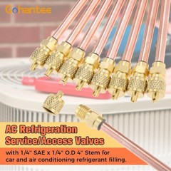 Efficient HVAC 10-Pack Access Valves 1/4” SAE x 1/4” OD – Easy Installation