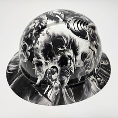 full brim hard hat custom hydro dipped IN WARRIORS OF CHRIST CHRISTIANITY JESUS