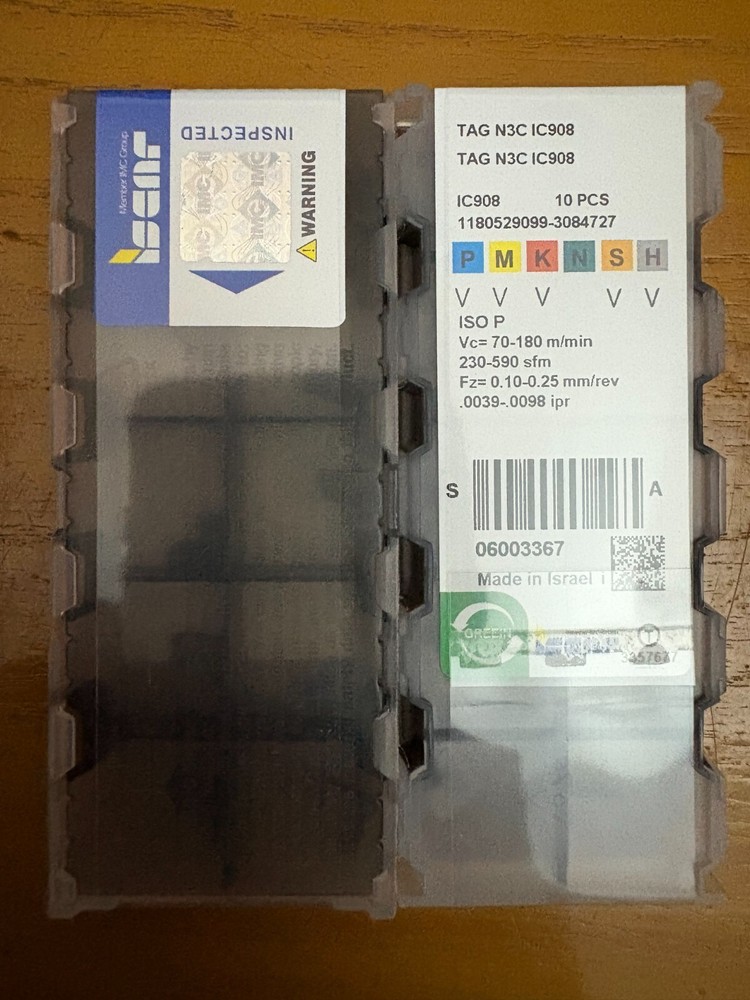 TAG N3C IC908/ISCAR 10 PCS