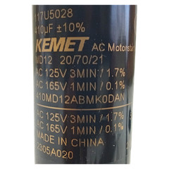 Secop 117U5028 Start Capacitor 410uF 125V for Danfoss Compressor NF11FX NF11FX.2