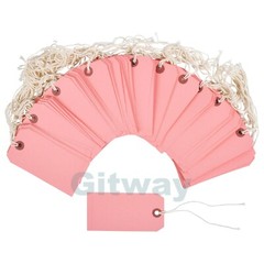 100 Pink Tags 4 3/4″ x 2 3/8″ Size 5 Inventory Shipping Hang Tag with String