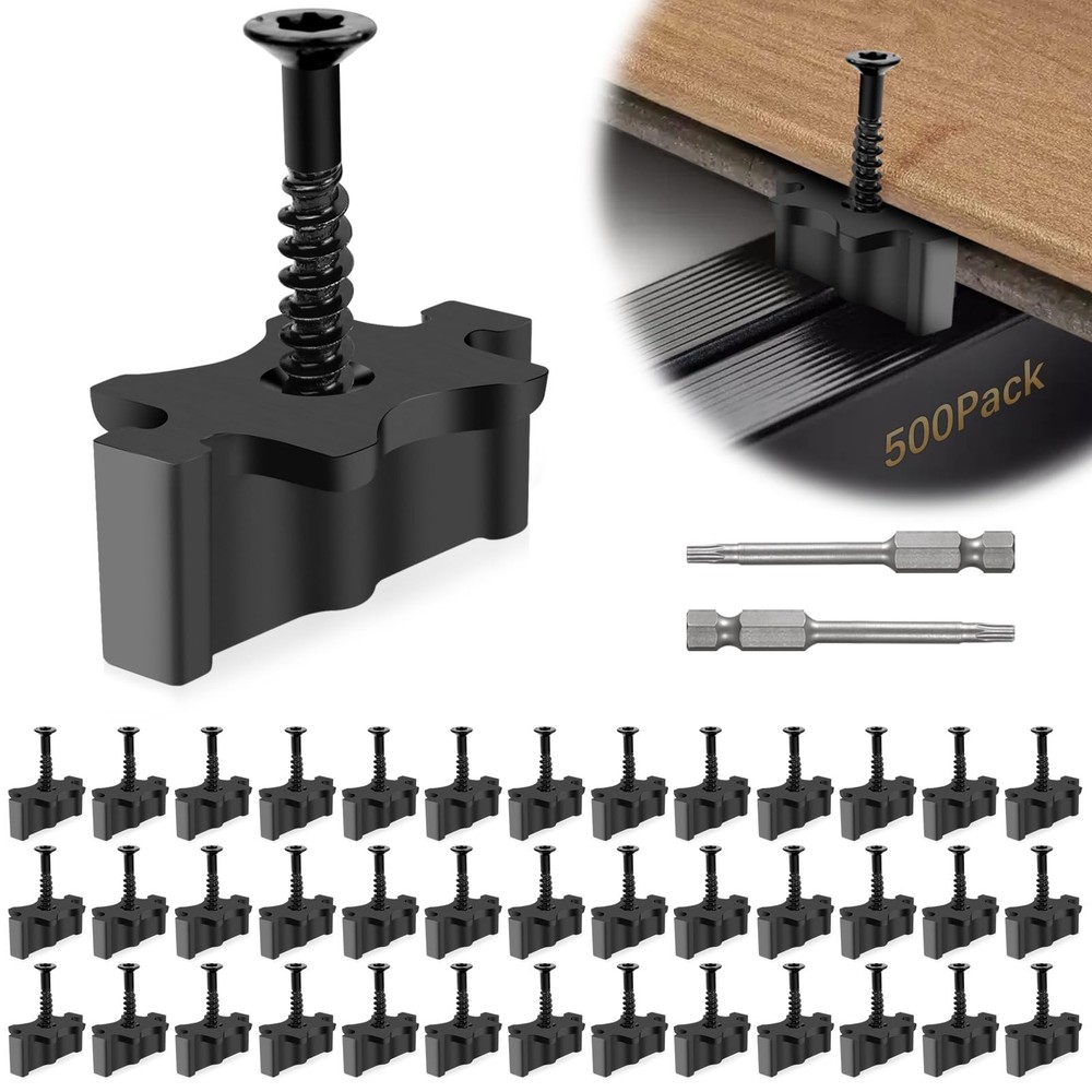 500 Pack Hidden Deck Fasteners for Composite Decking Board, Composite Decking…