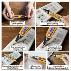 MultiDigital Electric Tester Volt Detector Test Pen AC DC Non-Contact 12-1000V