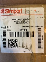SIMPORT SCIENTIFIC T110-5 BIOBLOCK DEEP WELL PLATE CASE OF 24 Brand New