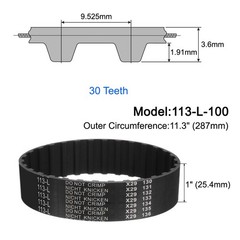 Timing belt for 113-L-100, 28.7 cm x 2.5 cm, 30 teeth