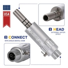 NSK Style Dental Slow Low Speed Handpiece Straight Contra Angle Air Motor 4 /2H