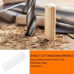 MECCANIXITY White 12×24″ UHMW Sheet 1/16″