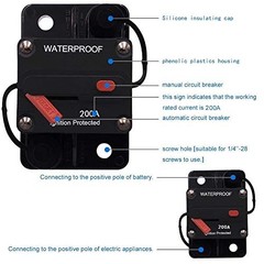 200a Circuit Breaker 30a300a With Manual Reset Waterproof Inline Fuse Inverter F