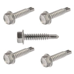 #14 Hex Washer Head Self Drilling Sheet Metal Tek Screws 410 Stainless Steel