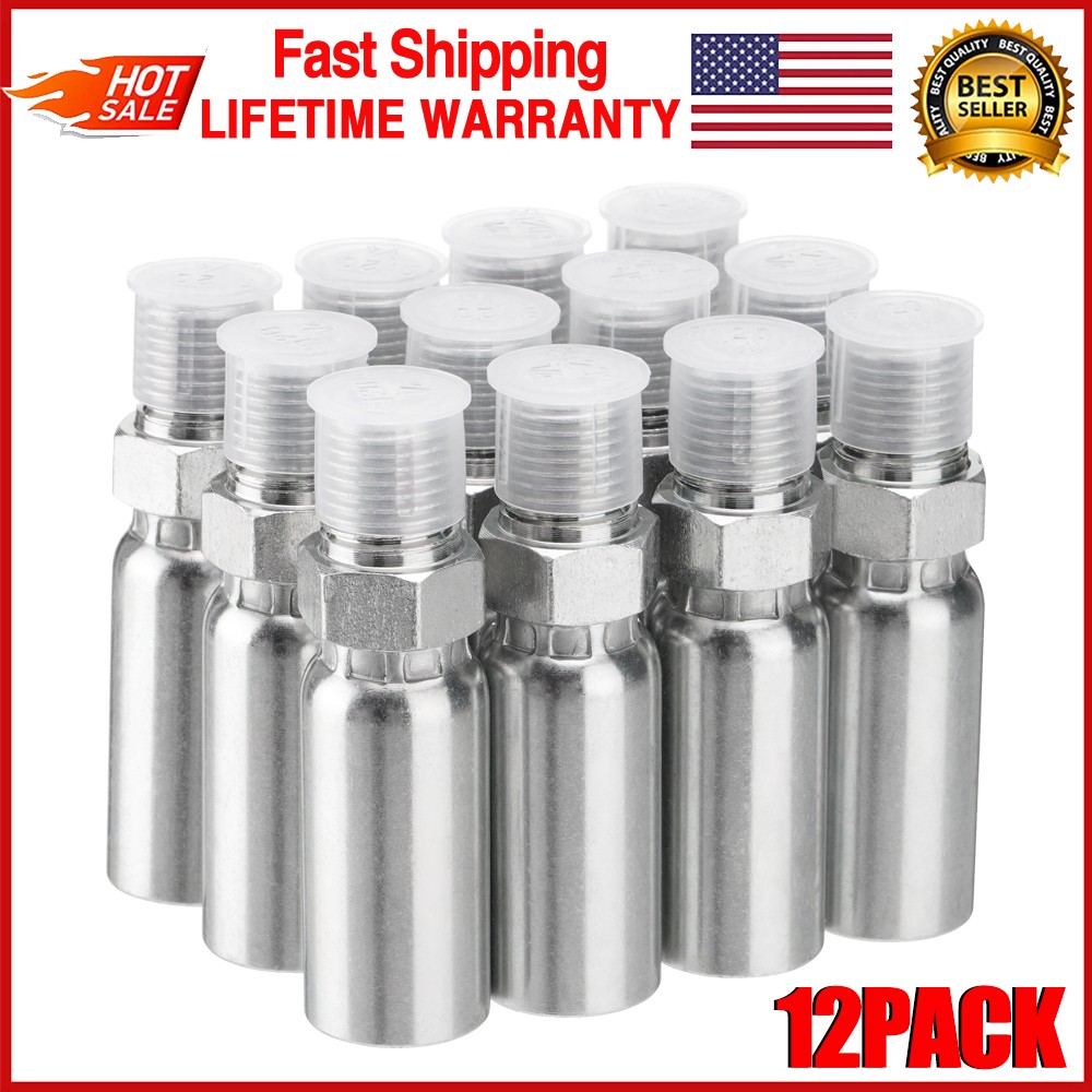 12Pack 1/4″ Hose x 1/4″ NPTF Male Hydraulic Hose End Fitting w/ Protection Cover