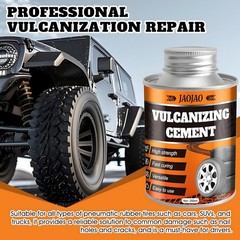Vulcanizing Cement for Tire Patches, Tire Repair Glue with Built-in Brush Fast D