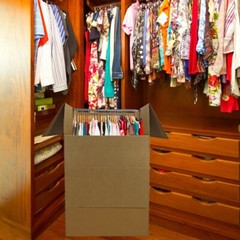 UBMOVE Shorty Wardrobe Moving Box (2 Piece) 20″ x 20″ x 34″