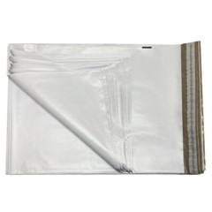 UOFFICE 50 Poly Mailers Bags 14.5×19″ – #6 Pouches Envelopes White Self-Sealing