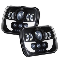 5x7in Headlight Nissan Hardbody 90-97 H6054 Sealed Beam Hi/Lo DRL DOT IP68 Pack2