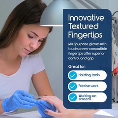 Nitrile~Vinyl Exam Gloves, Disposable, Latex~Free, Multipurpose