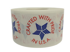 Crafted with Pride in U.S.A. 1.5″ Labels America Flag Peel & Stick (2)RLS 500 EA