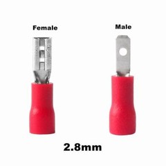 2.8 4.8 6.3mm Vinyl Insulated Female Male Spade Terminals Wire Crimp Connectors