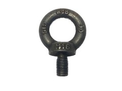 USED Unbranded 35mm ID 62mm OD M16 x 2 Forged Eye Bolt w/ Shoulder