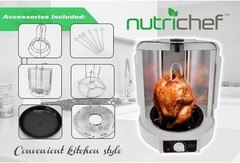 NutriChef Vertical Rotisserie Oven – 4Qt Electric Roaster for 700 Watts Cooking