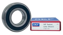 2PACK SKF 6206-2RS1C3 30X62X16MM C3 Clearance Double Rubber Seal Bearings 6206