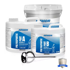 2 Gal. Clear Gloss 2 Part Epoxy Polyaspartic Interior/Exterior, Concrete Base…
