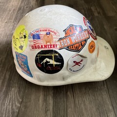 Lot 2 Vintage Fibre-Metal Hard Hats White Class E & G Seattle Ironworker Union