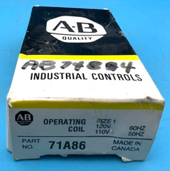 Allen Bradley 71A86 Operating Coil 120V 110V 60hz 50hz Size 1 — NEW