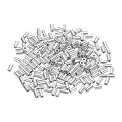 200Pcs Crimping Loop Sleeves for 1/32″ Wire Rope Round Wire Rope Sleeve