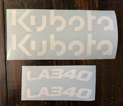 Kubota LA340 Decals (Set 4) BX Series Tractor Loader Replacement Stickers