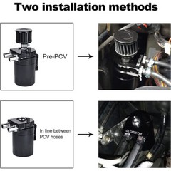 Oil Catch Can Kit Reservoir Baffled Tank with Breather Filter Universal Aluminum