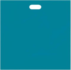 Plastic Shopping Bags 500 Low Density Retail Blue Handles 20″ x 20″ x 5″