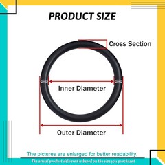 O-Ring Cord Thickness 1.2mm x OD 5mm – 50mm Sealing Rubber Ring Black NBR 70