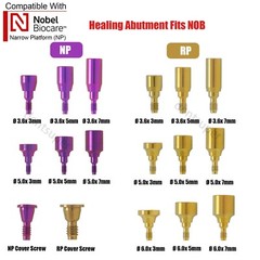 Dental Healing Abutment Cover Screw for ITI, Hiossen, Nobel, NC/RC, Regular/Mini