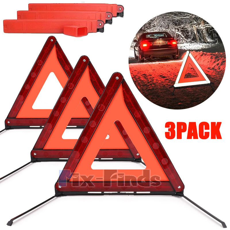 Emergency Warning Triangle DOT Approved Reflective Safety Roadside Kit for Car